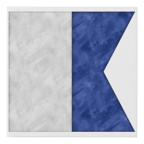 Choose from 26 Watercolor Nautical Maritime Flags Faux Canvas Print