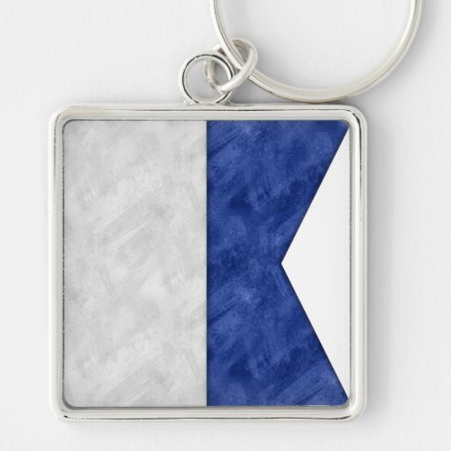 Choose from 26 Watercolor Nautical Maritime Flags Keychain