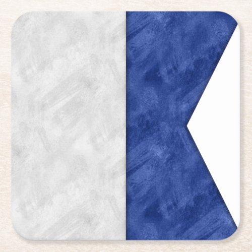 Choose from 26 Watercolor Nautical Maritime Flags Square Paper Coaster