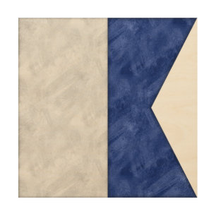 Choose from 26 Watercolor Nautical Maritime Flags Wood Wall Art