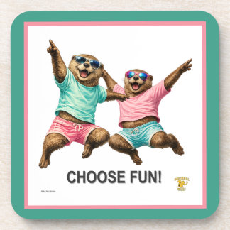Choose Fun Otter Duo Beverage Coaster