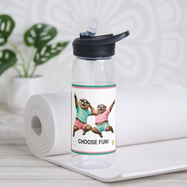 Choose Fun Otter Duo Water Bottle (Yoga (Rotated))