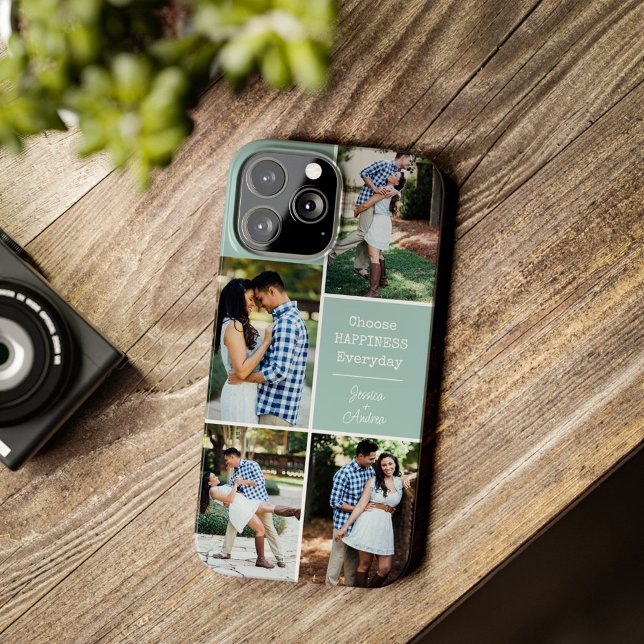 Choose Happiness Everyday Custom Photo Collage Case-Mate iPhone Case (Creator Uploaded)