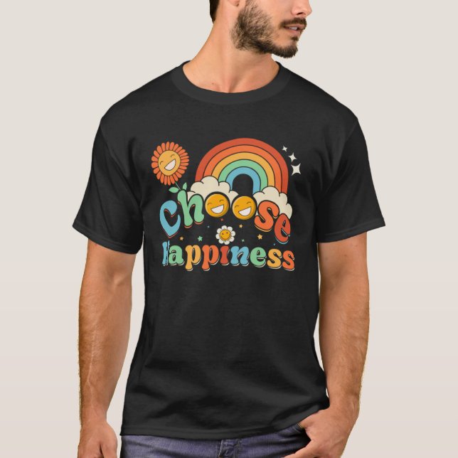Choose Happiness Positive Vibes Happiness Vibes Co T-Shirt (Front)