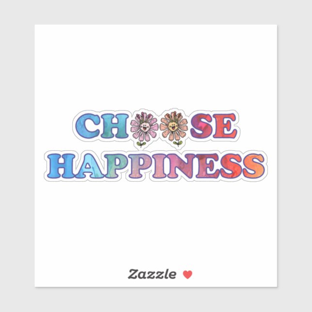 Choose Happiness Rainbow Sticker (Sheet)