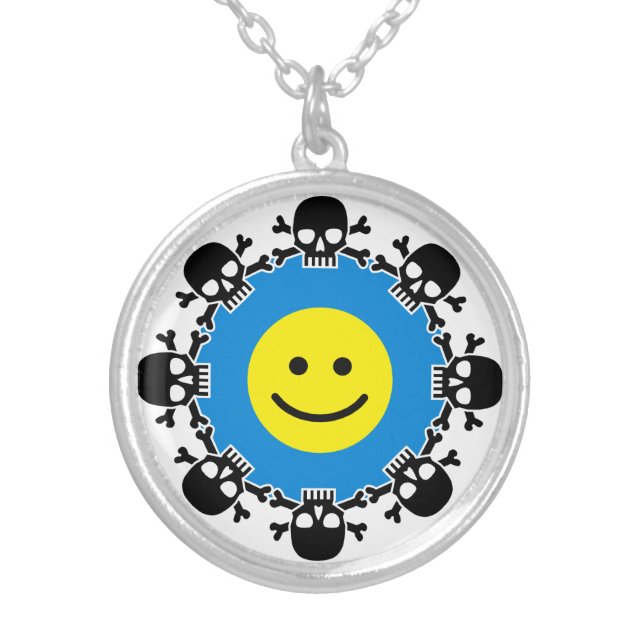 Choose Happiness Silver Plated Necklace (Front)