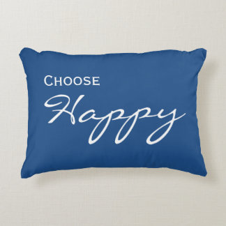 "Choose Happy" Accent Throw Pillow