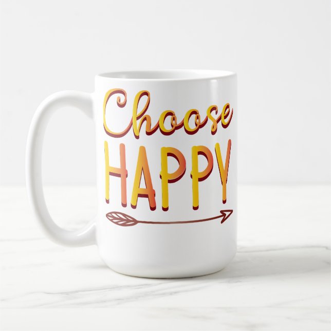 Choose Happy Coffee Mug (Left)