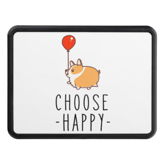Choose Happy Corgi Lover Gift Dog Quote Corgi Mom Hitch Cover