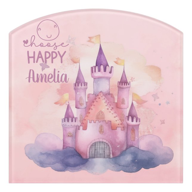 Choose happy customizable door sign (Contour Front)