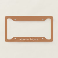 Choose Happy Inspirational Quote Simple Terracotta
