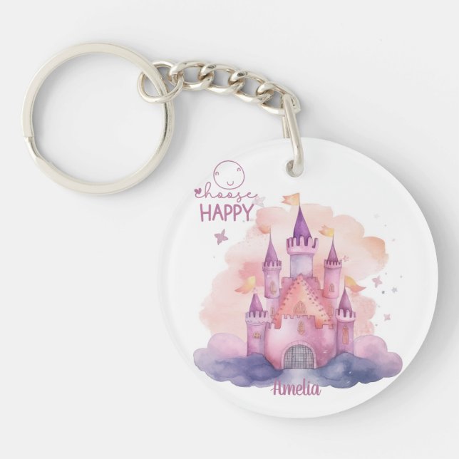Choose happy  keychain (Front)