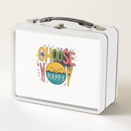 Choose happy metal lunch box