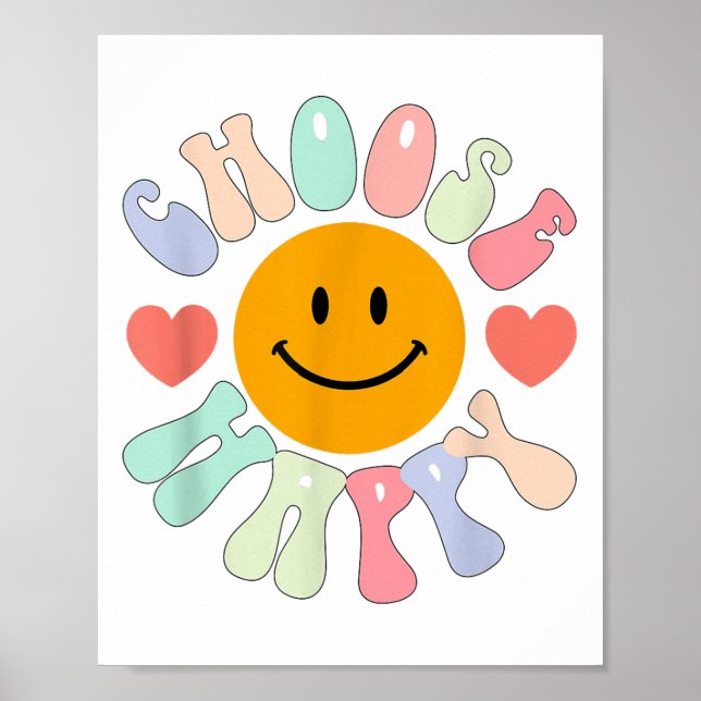 Choose Happy Motivational Insrational Sitive  Poster (Front)