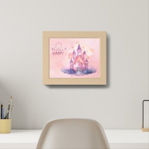 Choose Happy Palace on the Pink Cloud Personalized Framed Art