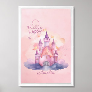 Choose Happy Palace on the Pink Cloud Personalized Framed Art