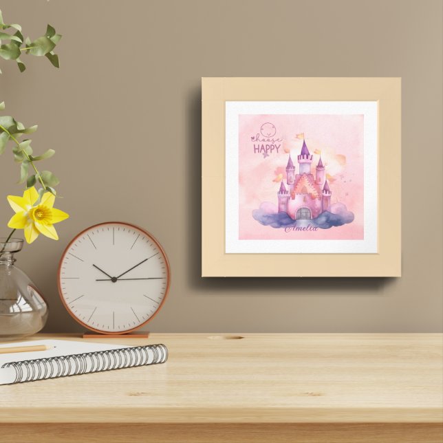 Choose Happy Palace on the Pink Cloud Personalized Framed Art (Table Top)