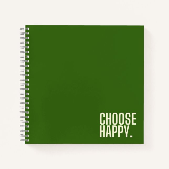 choose happy Spiral Notebook (Front)