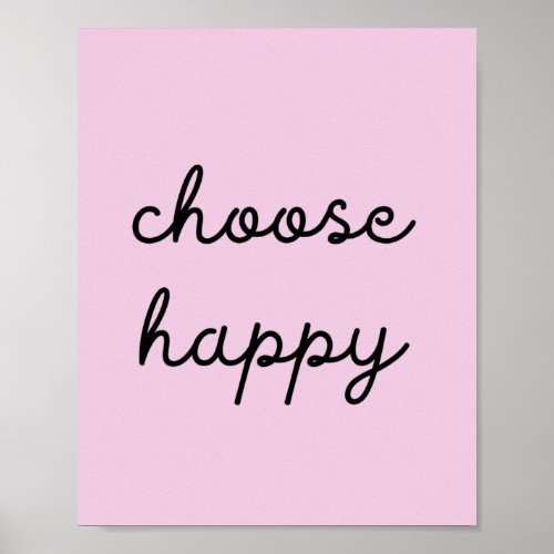 Choose Happy Spiritual Quote Poster