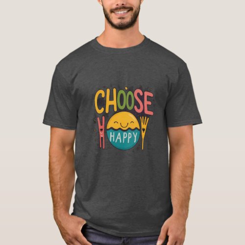 Choose happy T_Shirt