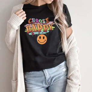 Choose Happy T-Shirt, Aesthetic Oversized T-Shirt