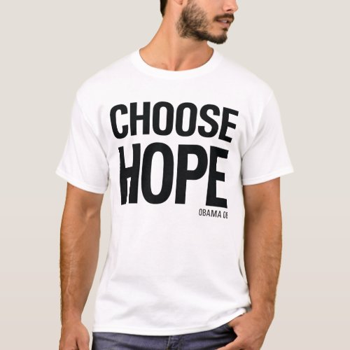 Choose Hope Obama 08 _ Vintage 80s Style T_shirt