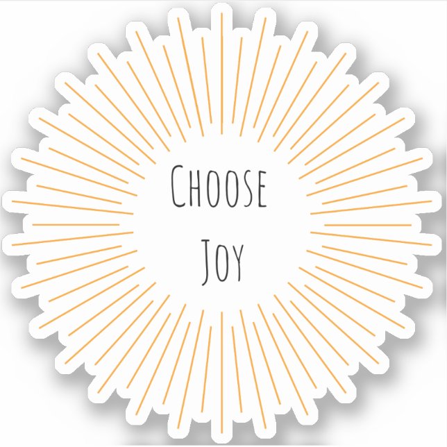 "Choose Joy" Black and Yellow Sticker (Front)