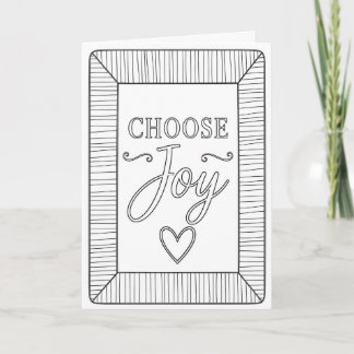 Choose Joy Color Me Card