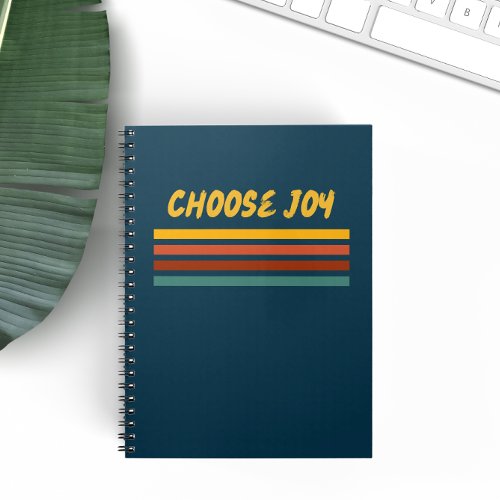 Choose Joy Colorful Retro Christian Journal Notebook