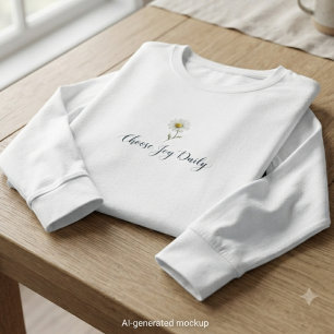 Choose Joy Daily White Daisy Aesthetic T-Shirt
