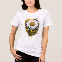 Choose Joy Daisy Flower Inspirational T-Shirt