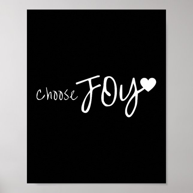Choose Joy Heart Inspirational Motivational  Poster (Front)