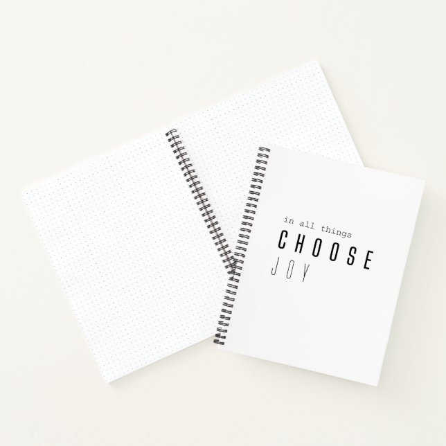 choose joy. in all things. Bullet Journal Notebook (Inside)