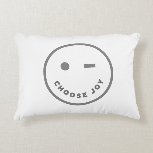 Choose Joy Inspirational Affirmation Throw Pillow (Front)
