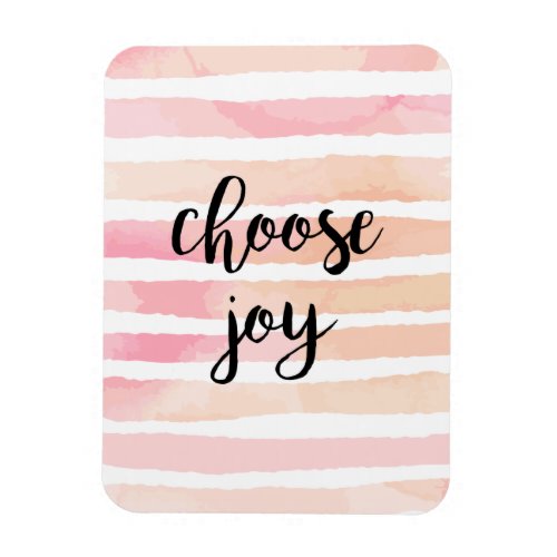 Choose Joy Inspiring Quote Calligraphy Watercolor Magnet