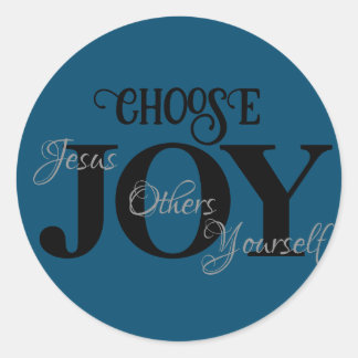 Choose Joy Jesus, Others, Yourself Classic Round Sticker
