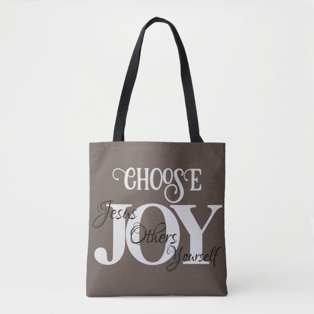 Choose Joy Jesus, Others, Yourself Tote Bag (Front)
