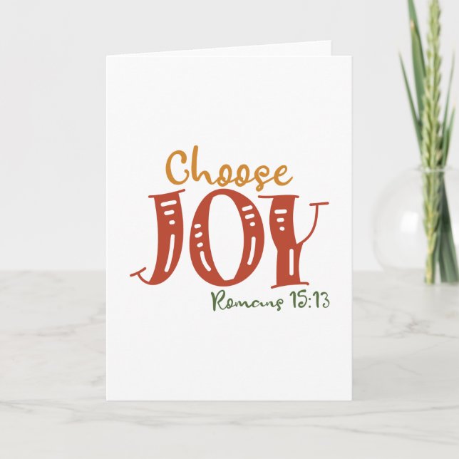 Choose Joy Love And Happiness Design Card (Front)