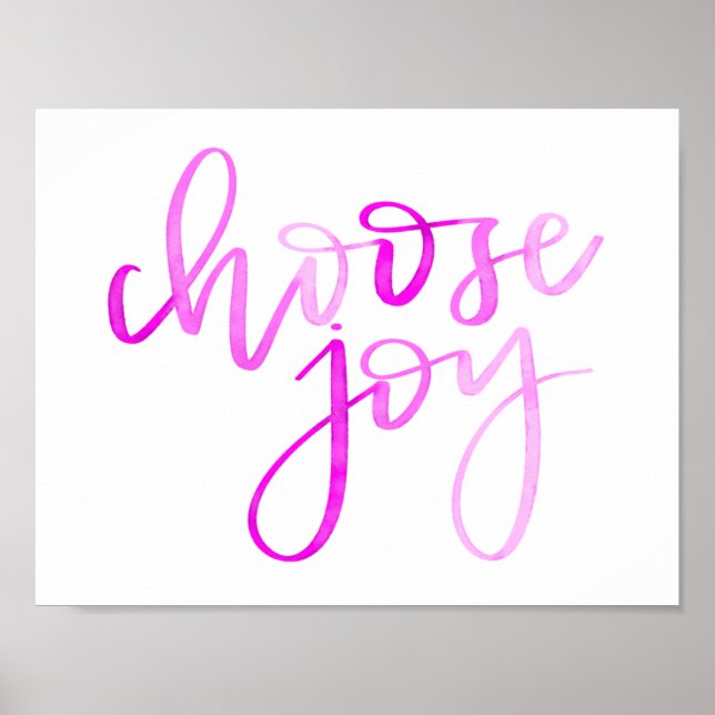 Choose Joy Modern Calligraphy 11" x 8.5" Print (Front)