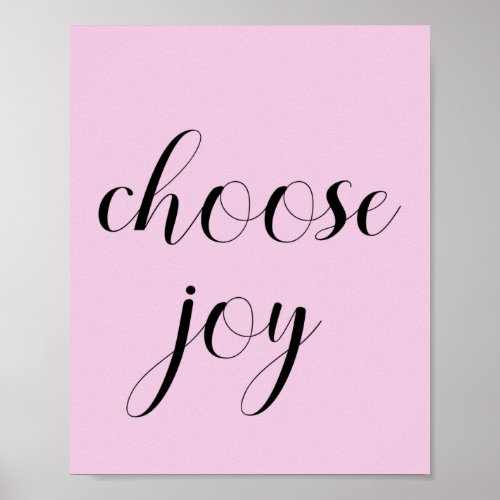 Choose Joy Quote On Happiness Poster