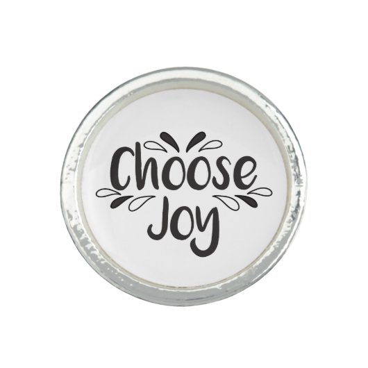 Choose Joy Quote Ring (Front)