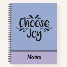 Choose Joy Quote Spiral Notebook