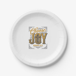 Choose Joy Romans 15_13 Christian Faith Shirt_1 Paper Plates