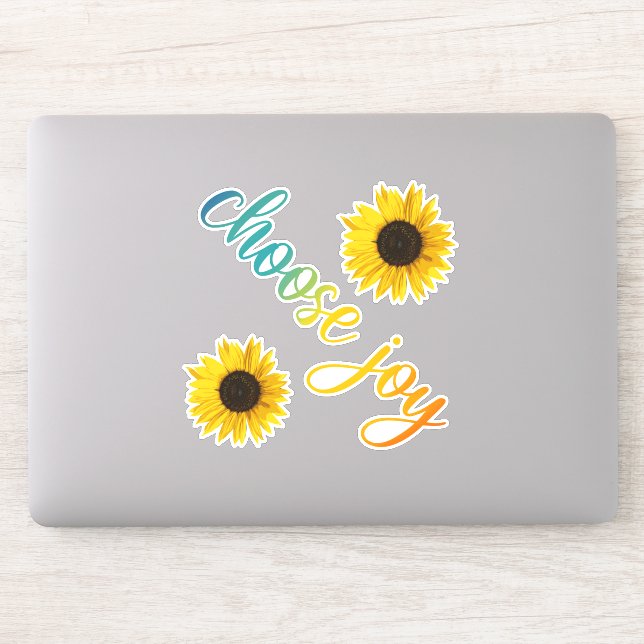 Choose joy sunflower sticker (Computer)