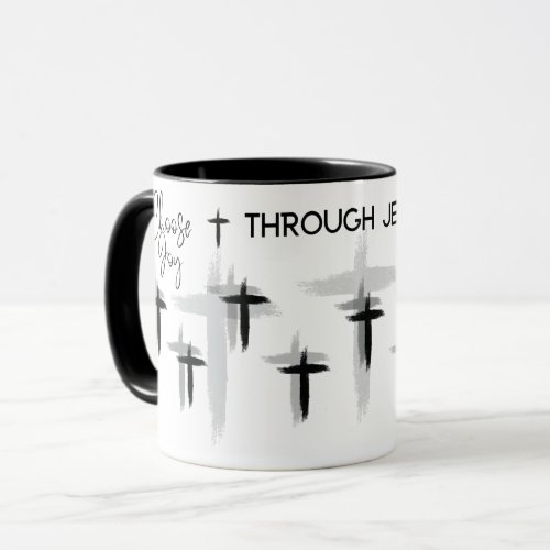 Choose Joy Through Jesus Encouraging Coffee Mug