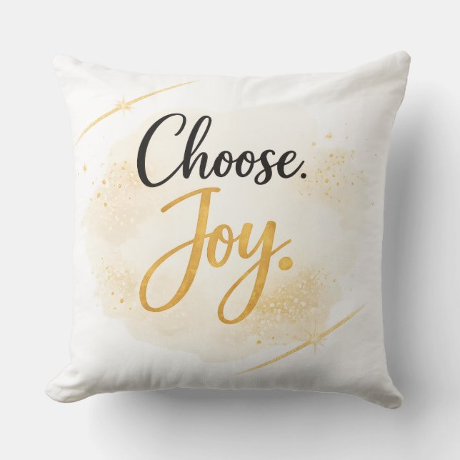 Choose Joy Throw Pillow (Front)