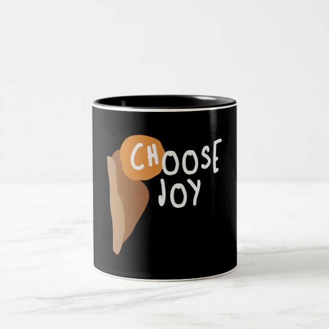 Choose Joy - Uplifting Christian Quote Two-Tone Coffee Mug (Center)