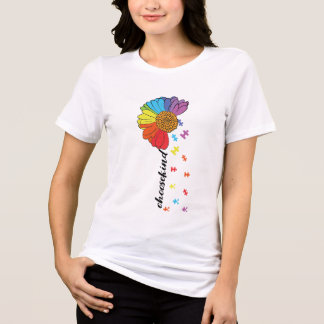 Choose Kind Autism Awareness Flower Puzzle Tri-Blend Shirt