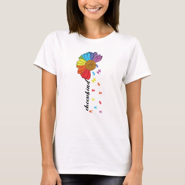 Choose Kind Autism Awareness Flower T-Shirt (Front)