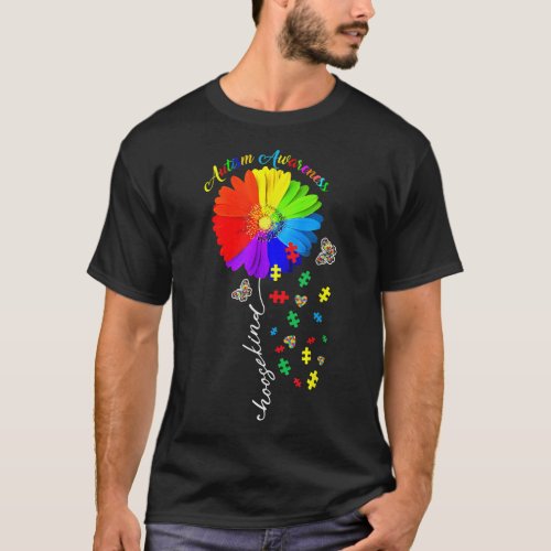 Choose Kind Autism Awareness Month Women Sunflower T_Shirt